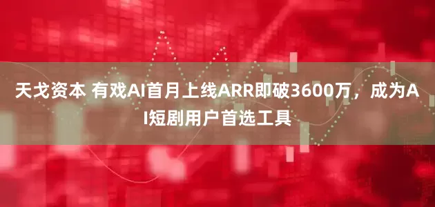 天戈资本 有戏AI首月上线ARR即破3600万，成为AI短剧用户首选工具